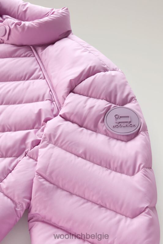 gewatteerd kort jack met chevron-quilt Woolrich vrouwen 8TTN063 rokerige roos kleding