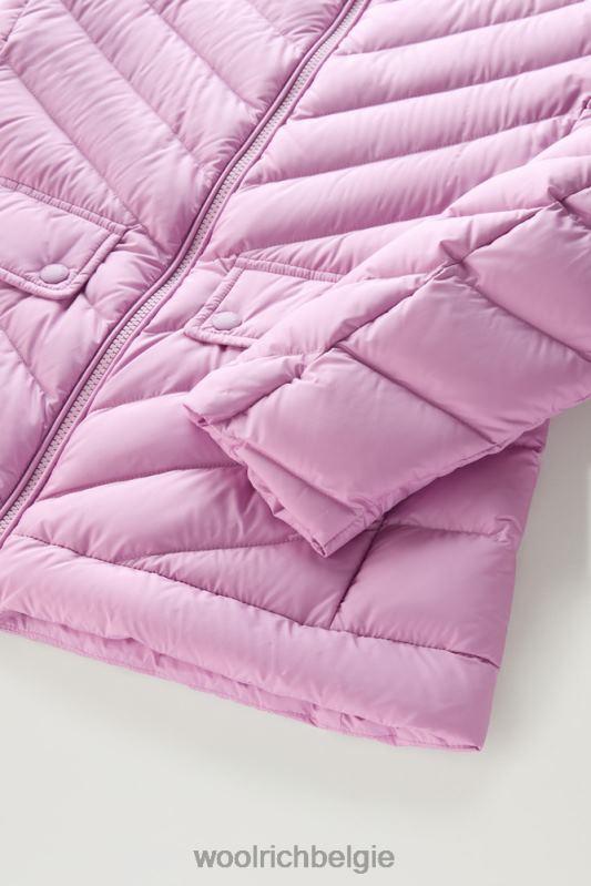 gewatteerd kort jack met chevron-quilt Woolrich vrouwen 8TTN063 rokerige roos kleding