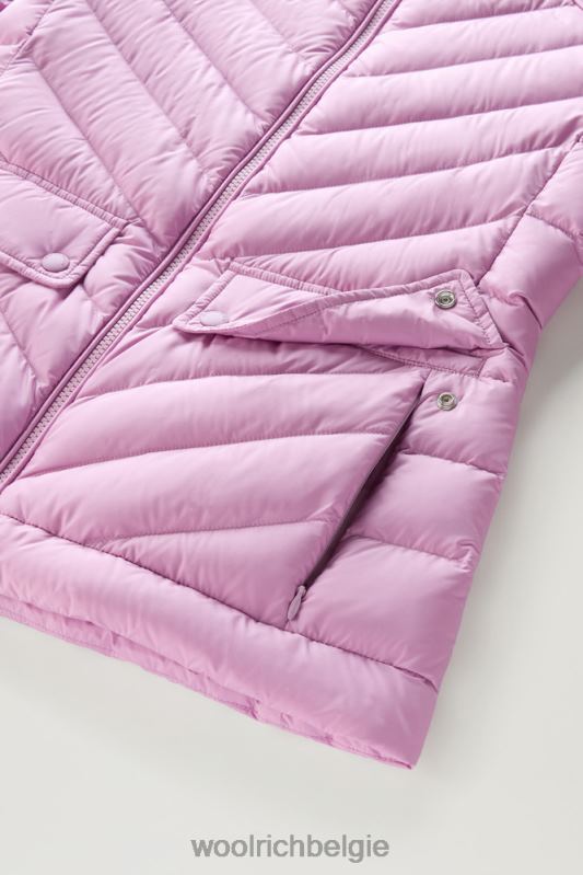 gewatteerd kort jack met chevron-quilt Woolrich vrouwen 8TTN063 rokerige roos kleding