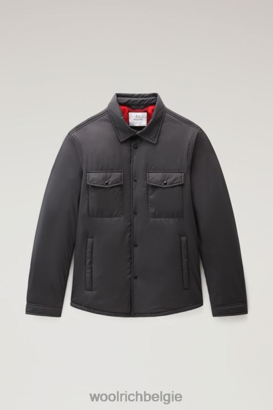 gewatteerd overshirt van microvezel uit Alaska Woolrich Heren 8TTN0726 zwart kleding