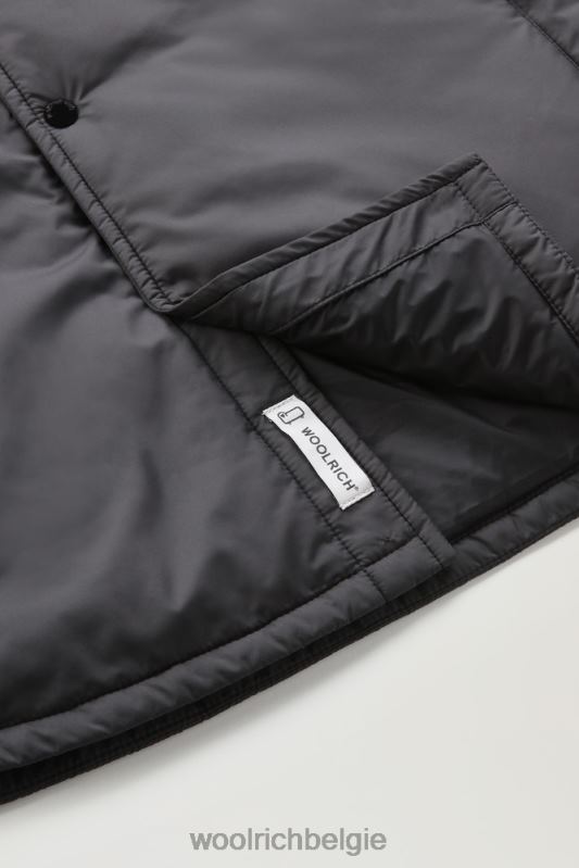 gewatteerd overshirt van microvezel uit Alaska Woolrich Heren 8TTN0726 zwart kleding