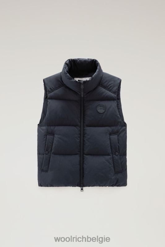 gewatteerd vest van eco taslan nylon Woolrich vrouwen 8TTN0175 Melton blauw kleding