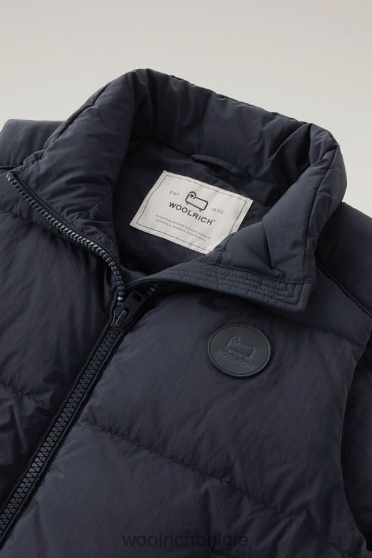gewatteerd vest van eco taslan nylon Woolrich vrouwen 8TTN0175 Melton blauw kleding