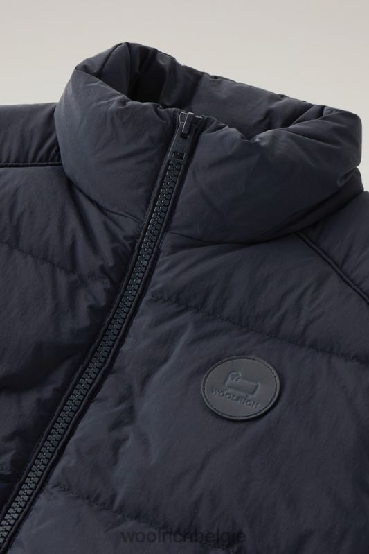 gewatteerd vest van eco taslan nylon Woolrich vrouwen 8TTN0175 Melton blauw kleding