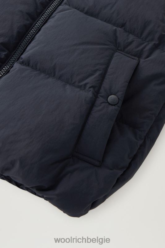 gewatteerd vest van eco taslan nylon Woolrich vrouwen 8TTN0175 Melton blauw kleding