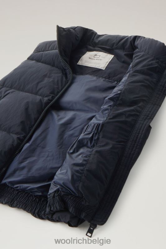 gewatteerd vest van eco taslan nylon Woolrich vrouwen 8TTN0175 Melton blauw kleding