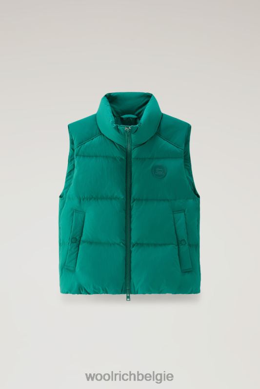 gewatteerd vest van eco taslan nylon Woolrich vrouwen 8TTN0190 groenblijvend kleding