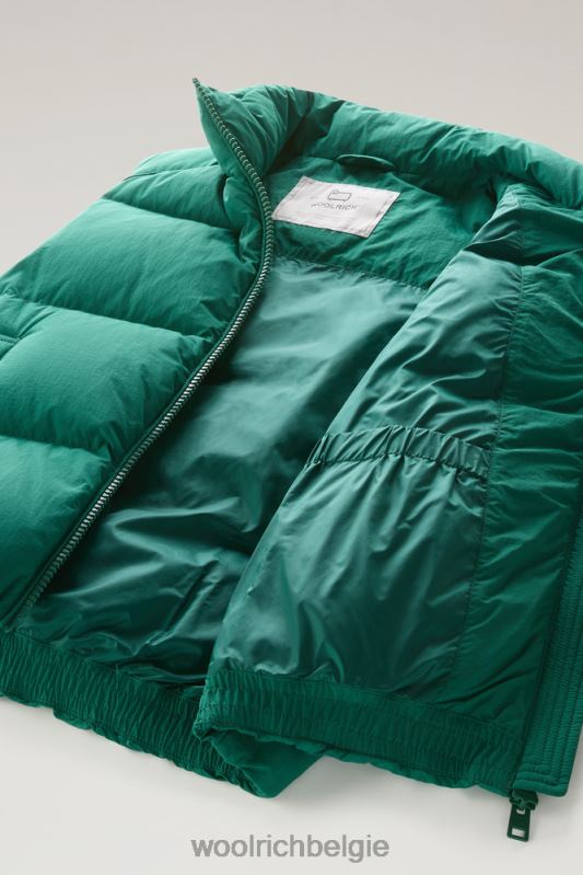 gewatteerd vest van eco taslan nylon Woolrich vrouwen 8TTN0190 groenblijvend kleding