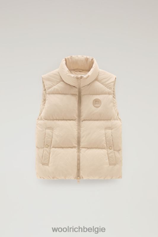 gewatteerd vest van eco taslan nylon Woolrich vrouwen 8TTN0194 strandzand kleding