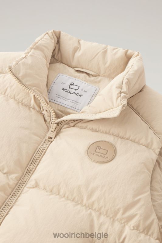 gewatteerd vest van eco taslan nylon Woolrich vrouwen 8TTN0194 strandzand kleding