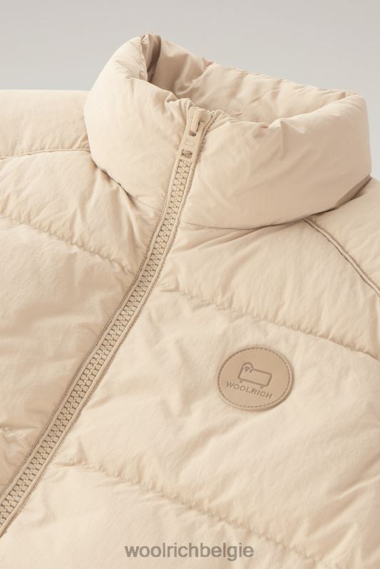 gewatteerd vest van eco taslan nylon Woolrich vrouwen 8TTN0194 strandzand kleding