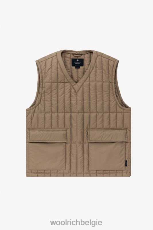 gewatteerd vest van microvezel met zakken-aime leon dore Woolrich Heren 8TTN0769 winter takje kleding