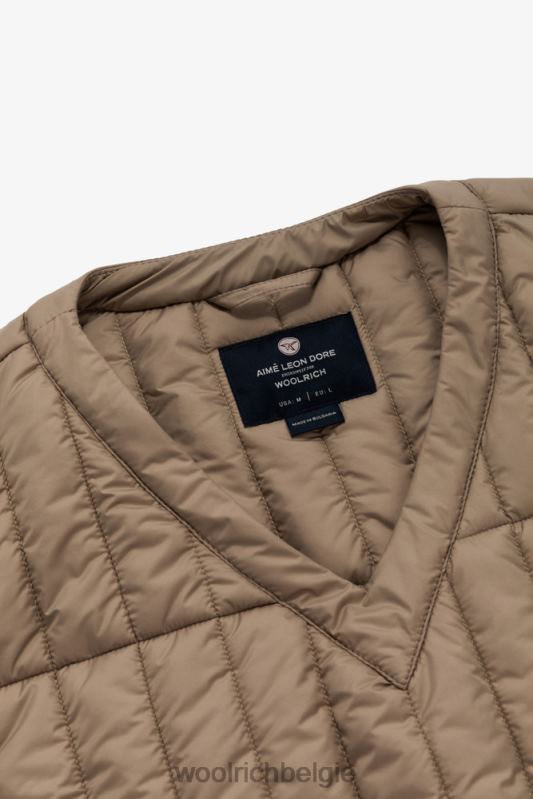 gewatteerd vest van microvezel met zakken-aime leon dore Woolrich Heren 8TTN0769 winter takje kleding
