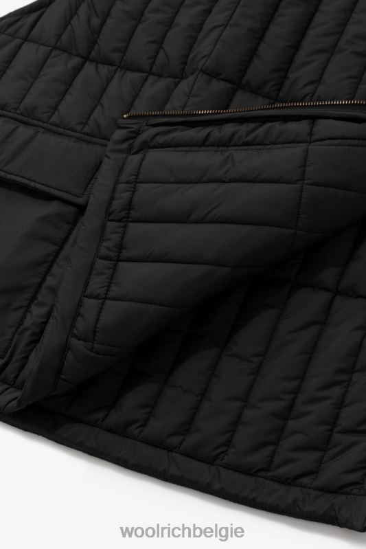 gewatteerd vest van microvezel met zakken-aime leon dore Woolrich Heren 8TTN0770 zwart kleding