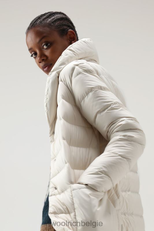 gewatteerde ellis microvezeljas Woolrich vrouwen 8TTN0300 melkachtige crème kleding