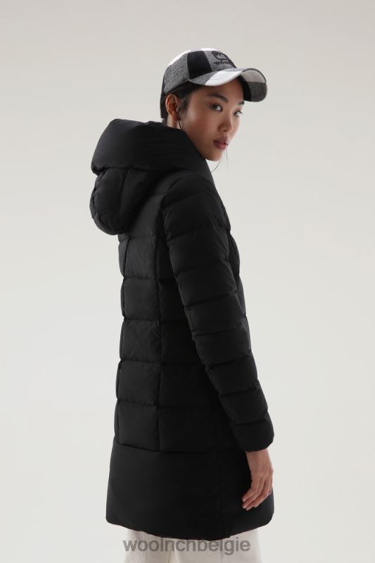 gezwollen prescott parka met urban touch Woolrich vrouwen 8TTN0207 zwart kleding