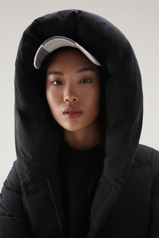 gezwollen prescott parka met urban touch Woolrich vrouwen 8TTN0207 zwart kleding