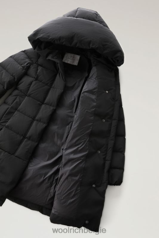 gezwollen prescott parka met urban touch Woolrich vrouwen 8TTN0207 zwart kleding