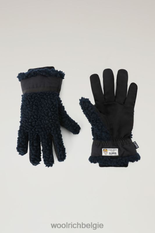 handschoenen van sherpa-elmer 1 Woolrich Heren 8TTN0722 Melton blauw accessoires