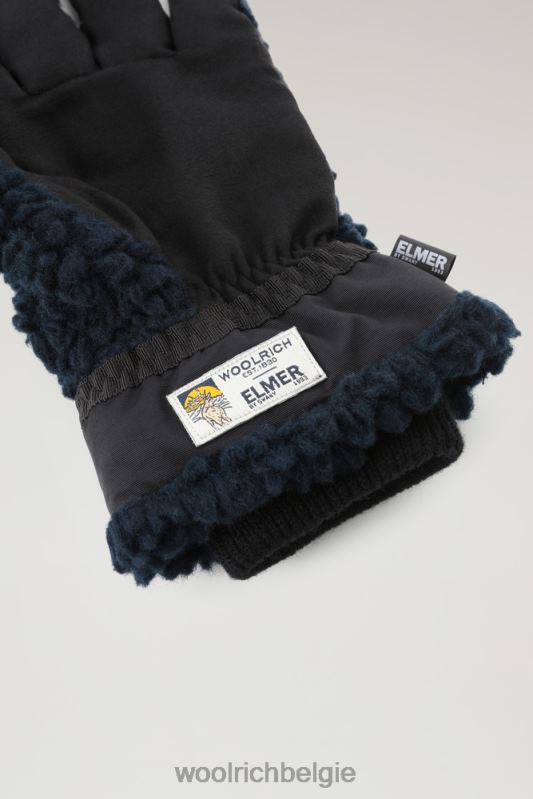 handschoenen van sherpa-elmer 1 Woolrich Heren 8TTN0722 Melton blauw accessoires