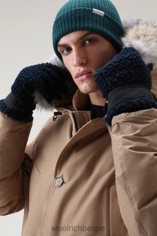 handschoenen van sherpa-elmer 1 Woolrich Heren 8TTN0722 Melton blauw accessoires