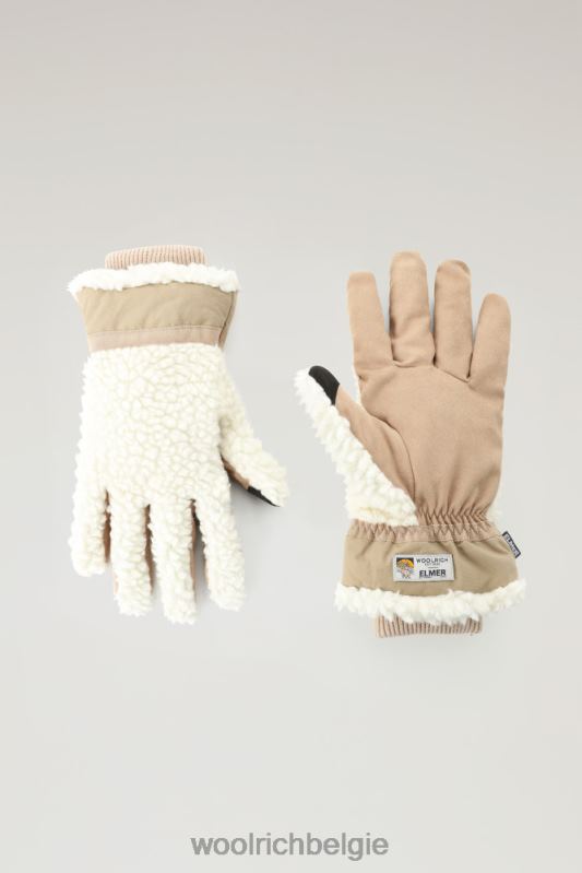handschoenen van sherpa-elmer Woolrich Heren 8TTN0727 melkachtige crème accessoires