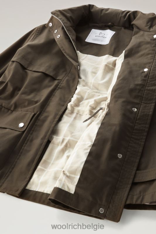 havice veldjas met opvouwbare capuchon Woolrich vrouwen 8TTN052 donkergroen kleding