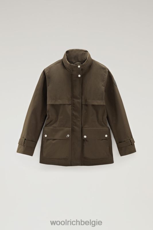 havice veldjas met opvouwbare capuchon Woolrich vrouwen 8TTN052 donkergroen kleding
