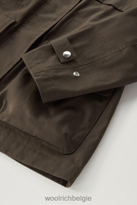 havice veldjas met opvouwbare capuchon Woolrich vrouwen 8TTN052 donkergroen kleding