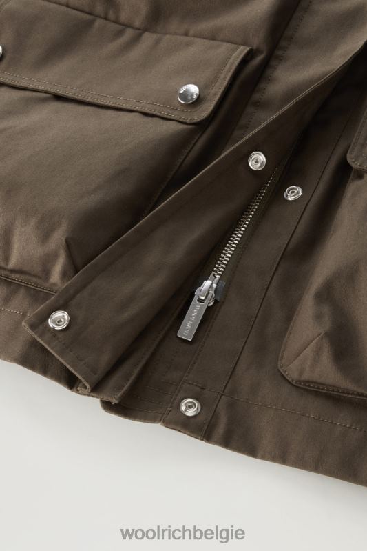 havice veldjas met opvouwbare capuchon Woolrich vrouwen 8TTN052 donkergroen kleding