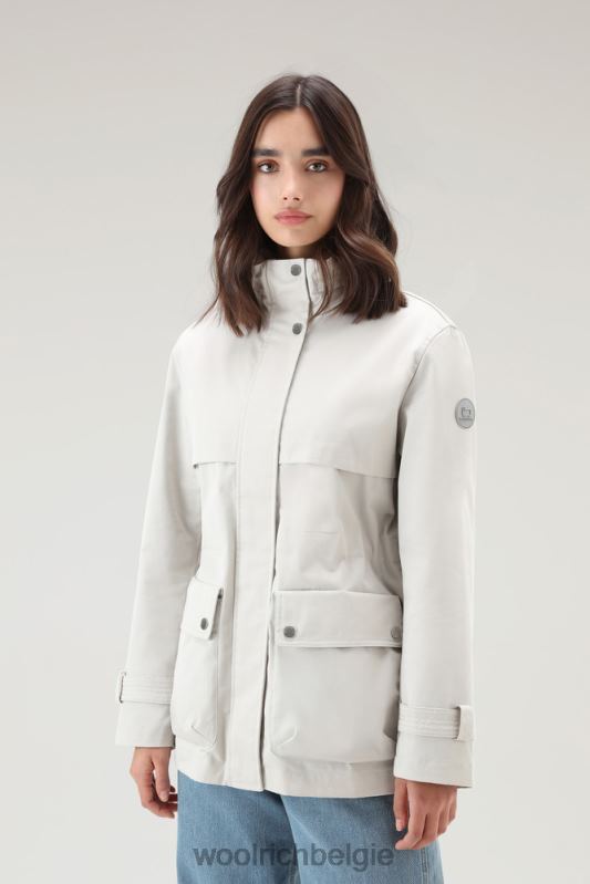havice veldjas met opvouwbare capuchon Woolrich vrouwen 8TTN067 maansteen kleding