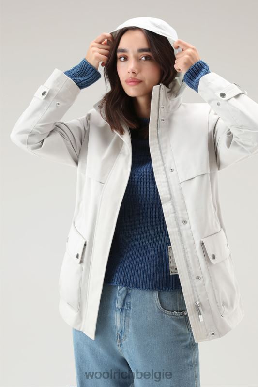 havice veldjas met opvouwbare capuchon Woolrich vrouwen 8TTN067 maansteen kleding