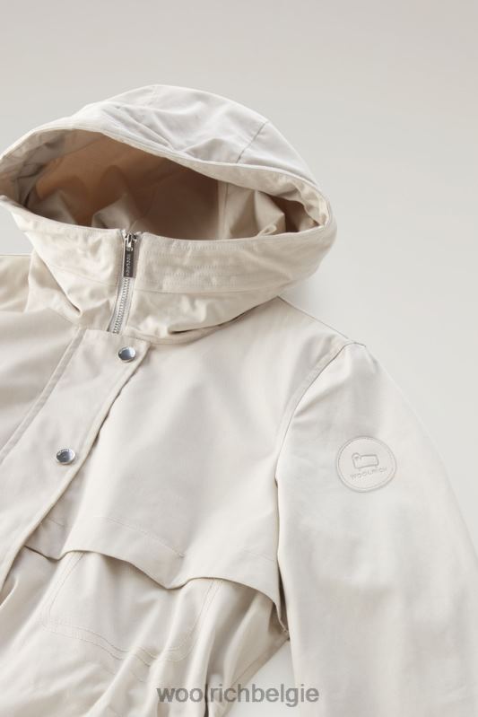 heb een zomerparka van puur katoen Woolrich vrouwen 8TTN068 maansteen kleding