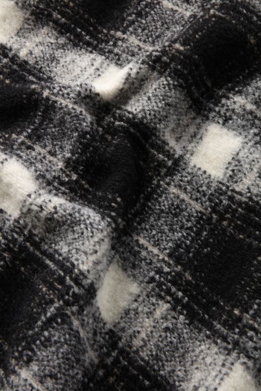 herenjas van wolmix Woolrich vrouwen 8TTN0254 zwarte ruit kleding