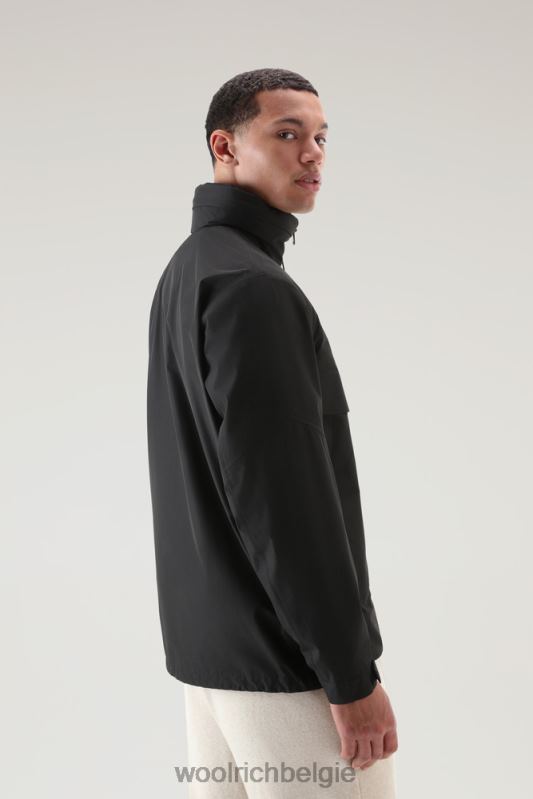 high-tech waterdichte jas van gore-tex infinium met hersluitbare capuchon Woolrich Heren 8TTN0398 zwart kleding