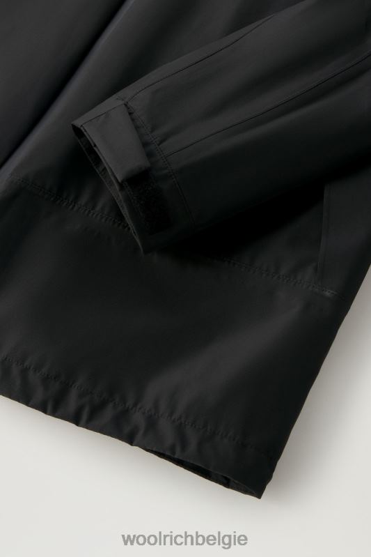 high-tech waterdichte jas van gore-tex infinium met hersluitbare capuchon Woolrich Heren 8TTN0398 zwart kleding