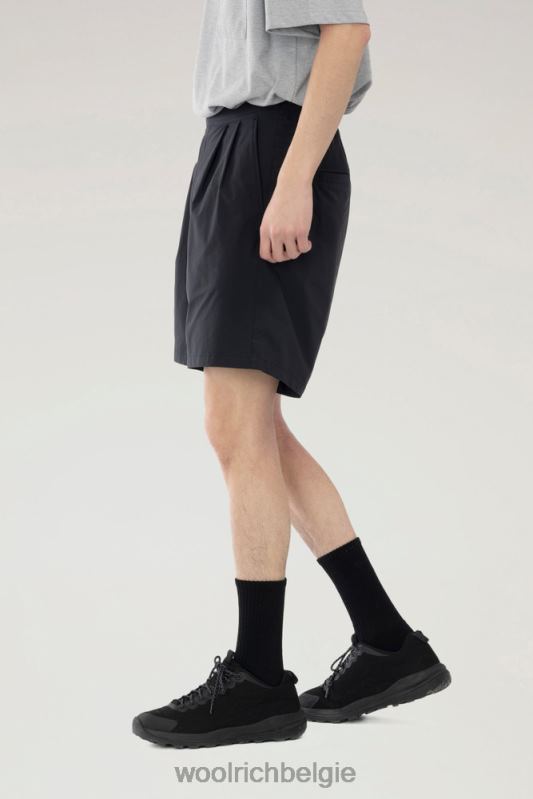 hoge ventilatieshort van stretch ripstop Woolrich Heren 8TTN0522 zwart kleding