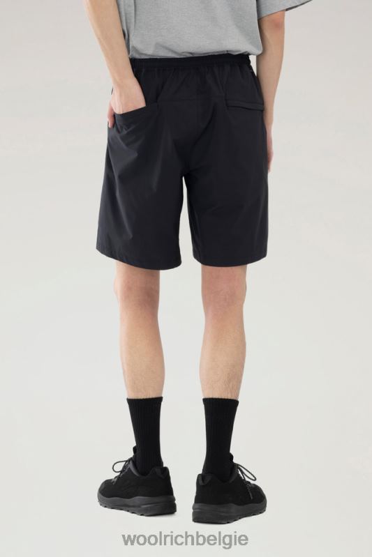 hoge ventilatieshort van stretch ripstop Woolrich Heren 8TTN0522 zwart kleding