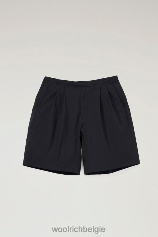 hoge ventilatieshort van stretch ripstop Woolrich Heren 8TTN0522 zwart kleding