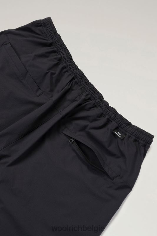 hoge ventilatieshort van stretch ripstop Woolrich Heren 8TTN0522 zwart kleding