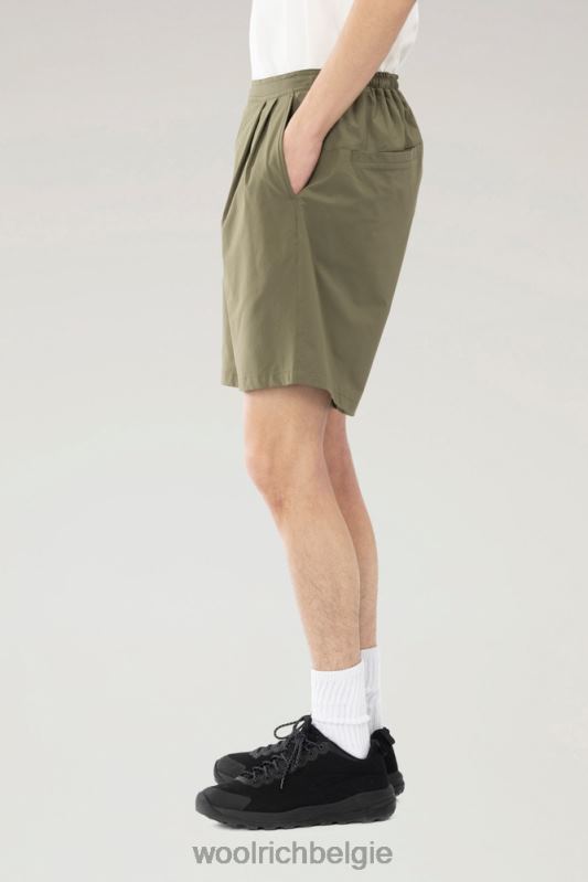 hoge ventilatieshort van stretch ripstop Woolrich Heren 8TTN0529 olijf kleding