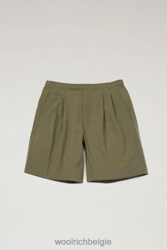 hoge ventilatieshort van stretch ripstop Woolrich Heren 8TTN0529 olijf kleding