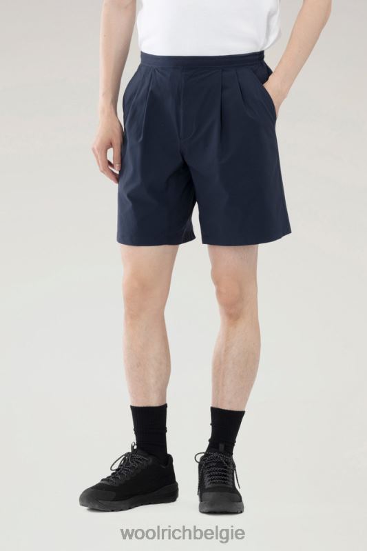 hoge ventilatieshort van stretch ripstop Woolrich Heren 8TTN0541 marine kleding