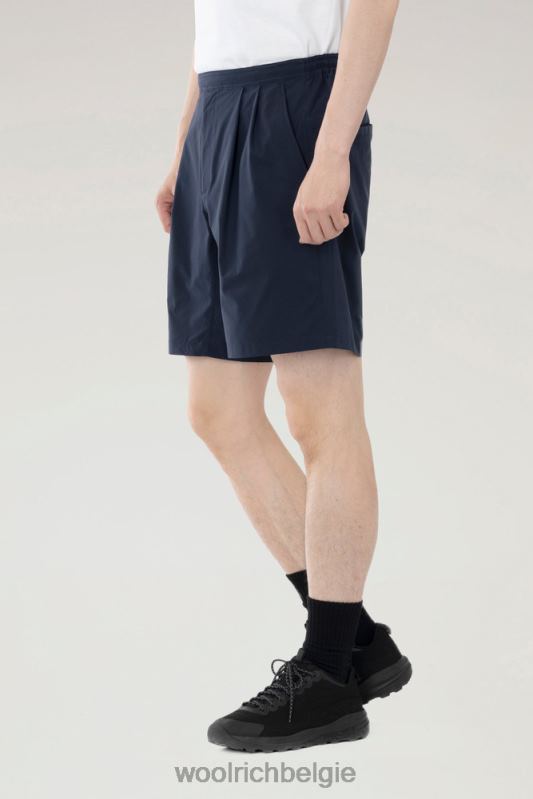 hoge ventilatieshort van stretch ripstop Woolrich Heren 8TTN0541 marine kleding