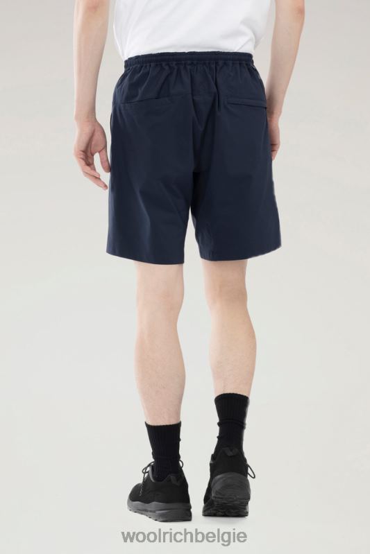 hoge ventilatieshort van stretch ripstop Woolrich Heren 8TTN0541 marine kleding