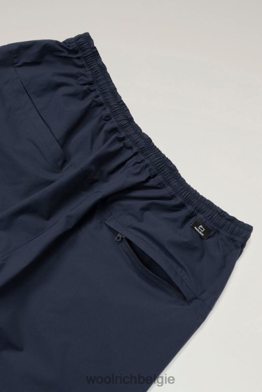 hoge ventilatieshort van stretch ripstop Woolrich Heren 8TTN0541 marine kleding