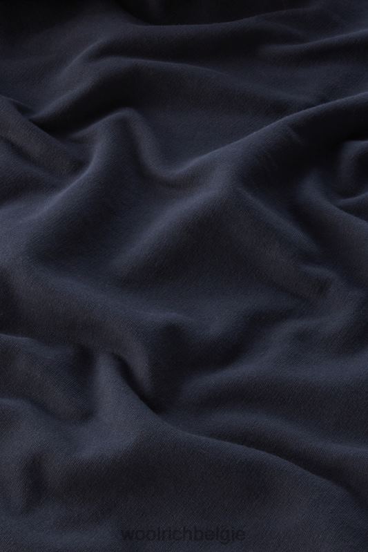 hoodie van puur katoenfleece met ritszak Woolrich Heren 8TTN0394 Melton blauw kleding