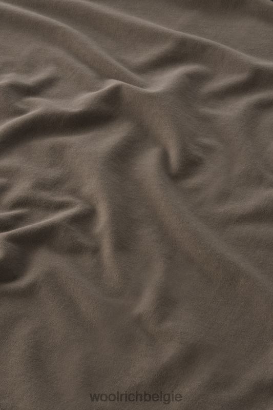hoodie van puur katoenfleece met ritszak Woolrich Heren 8TTN0421 donkergroen kleding