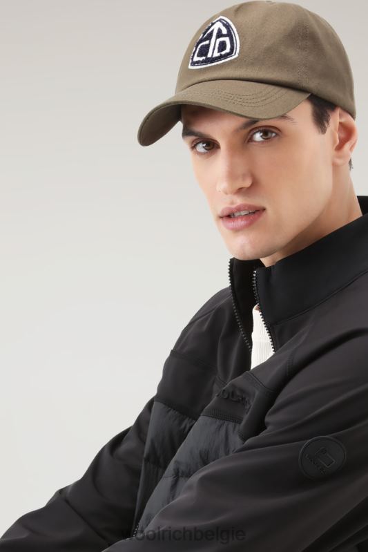 hybride sweatshirt met rits van softshell en gekreukeld nylon Woolrich Heren 8TTN0502 zwart kleding