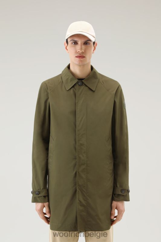 stadsjas met stedelijk tintje Woolrich Heren 8TTN0486 donkergroen kleding